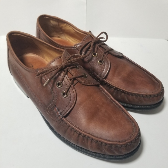 Borsalino Italian Leather Boat Shoes 43 - Picture 1 of 4
